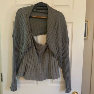 Sweater tube tank and mini cardigan